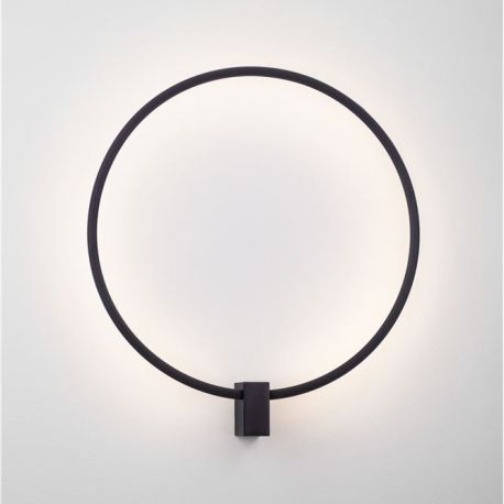 Aplice, corpuri de iluminat pentru pereti - Aplica de perete circulara LED CCT CERCIO 50cm negru