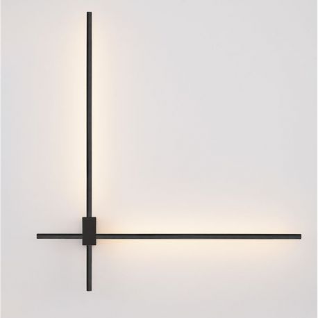 Aplice, corpuri de iluminat pentru pereti - Aplica de perete liniara LED CCT PEAK negru
