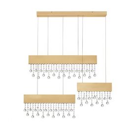 Pendule, Lustre suspendate - Lustra LED suspendata stil elegant CRISTA aurie