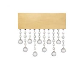 Aplice, corpuri de iluminat pentru pereti - Aplica LED de perete stil elegant CRISTA aurie