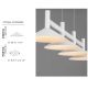 Pendule, Lustre suspendate - Lustra liniara cu 4 spoturi LED 2700K POETIC alb