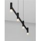 Pendule, Lustre suspendate - Lustra liniara cu 4 spoturi LED 2700K POETIC negru