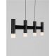 Pendule, Lustre suspendate - Lustra liniara cu 4 spoturi LED 3000K POETIC negru