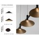 Pendule, Lustre suspendate - Lustra liniara cu 4 spoturi LED 3000K POETIC negru