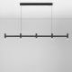 Pendule, Lustre suspendate - Lustra liniara cu 5 spoturi LED 3000K POETIC negru