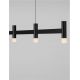 Pendule, Lustre suspendate - Lustra liniara cu 5 spoturi LED 3000K POETIC negru