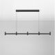Pendule, Lustre suspendate - Lustra liniara cu 5 spoturi LED 2700K POETIC negru
