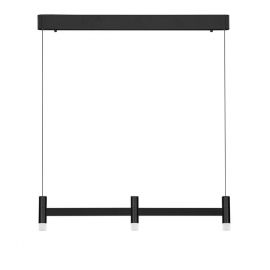 Pendule, Lustre suspendate - Lustra liniara cu 3 spoturi LED 3000K POETIC negru