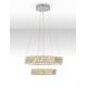 Pendule, Lustre suspendate - Lustra suspendata LED, cristale sticla ARIETTA 60cm