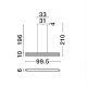 Pendule, Lustre suspendate - Lustra suspendata LED, cristale sticla ARIETTA