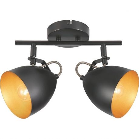 Plafoniere cu spoturi, Spoturi aplicate - Lustra cu 2 spoturi metal negru LASABEZ