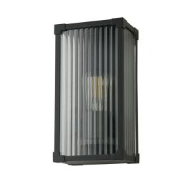 Aplica neagra perete exterior IP44 Cincinnati