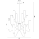 Candelabre, Lustre - Candelabru 12 brate, alama periata, sticla alb mat PRESTON 5085