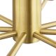 Candelabre, Lustre - Candelabru 12 brate, alama periata, sticla canelata PRESTON 5086