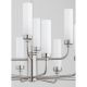 Candelabre, Lustre - Candelabru 12 brate, otel nickel, sticla alb mat PRESTON 5087