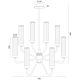 Candelabre, Lustre - Candelabru 8 brate, alama periata, sticla canelata PRESTON 5082