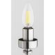 Candelabre, Lustre - Candelabru 5 brate, otel nickel, sticla alb mat PRESTON 2197
