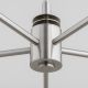 Candelabre, Lustre - Candelabru 5 brate, otel nickel, sticla alb mat PRESTON 2197