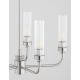 Candelabre, Lustre - Candelabru 5 brate, otel nickel, sticla canelata PRESTON 2198