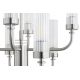Candelabre, Lustre - Candelabru 12 brate, otel nickel, sticla canelata PRESTON 5088