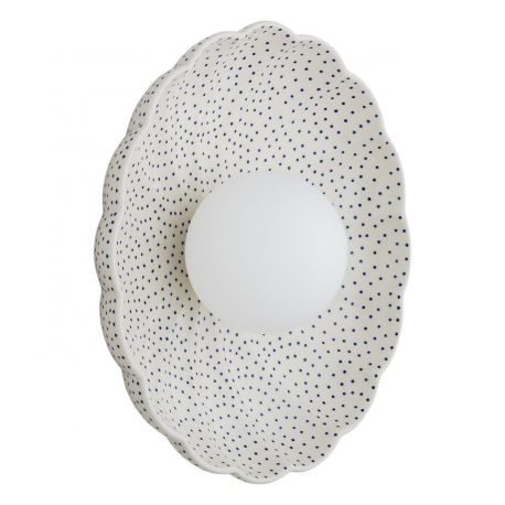 Aplice, corpuri de iluminat pentru pereti - Aplica realizata manual din ceramica IP44 BOLL 8934