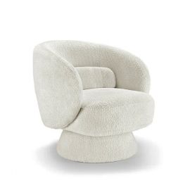 Fotolii - Fotoliu pivotant tesatura boucle alb BOSSA NOVA