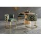 Scaune - Scaun ELEGANCE catifea verde, otel inoxidabil auriu