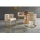 Scaune - Scaun ELEGANCE catifea bej, otel inoxidabil auriu
