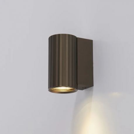 Aplice, corpuri de iluminat pentru pereti - Aplica minimalista din aluminiu canelat Anna Wall 1 bronz
