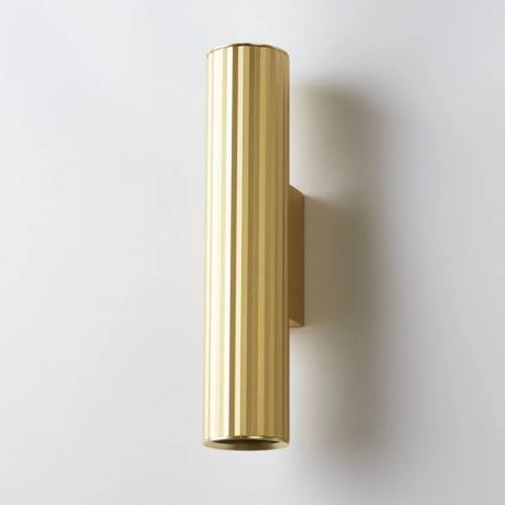 Aplice, corpuri de iluminat pentru pereti - Aplica minimalista din aluminiu canelat Anna Wall 2 auriu