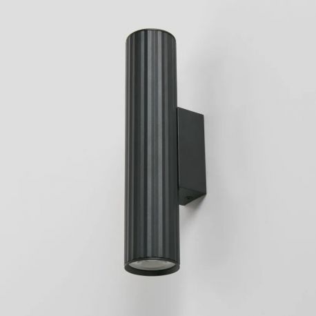 Aplice, corpuri de iluminat pentru pereti - Aplica minimalista din aluminiu canelat Anna Wall 2 negru