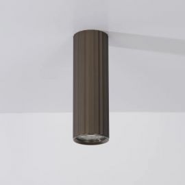 Plafoniere cu spoturi, Spoturi aplicate - Spot aplicat din aluminiu canelat Anna bronz