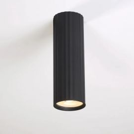 Spot aplicat din aluminiu canelat Anna negru