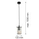 Pendule - Pendul cu protectie IP44 NORFOLK 8751 negru
