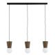 Lustra cu 3 pendule lemn stil scandinav VOLANTE 6358