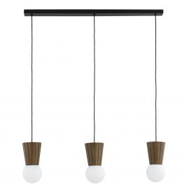 Lustra cu 3 pendule lemn stil scandinav VOLANTE 6358