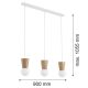 Pendule, Lustre suspendate - Lustra cu 3 pendule lemn stil scandinav VOLANTE 6357