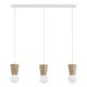 Pendule, Lustre suspendate - Lustra cu 3 pendule lemn stil scandinav VOLANTE 6357