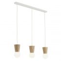 Lustra cu 3 pendule lemn stil scandinav VOLANTE 6357
