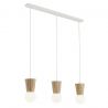 Lustra cu 3 pendule lemn stil scandinav VOLANTE 6357
