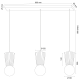 Pendule, Lustre suspendate - Lustra cu 3 pendule lemn stil scandinav VOLANTE 6357