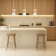 Pendule, Lustre suspendate - Lustra cu 3 pendule lemn stil scandinav VOLANTE 6357
