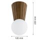 Plafoniere - Plafoniera lemn stil scandinav VOLANTE 8974
