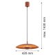 Pendule, Lustre suspendate - Lustra suspendata LED BOLTON 8870 teracota