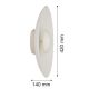 Aplice, corpuri de iluminat pentru pereti - Aplica LED lumina ambientala BOLTON 8863 alb crem