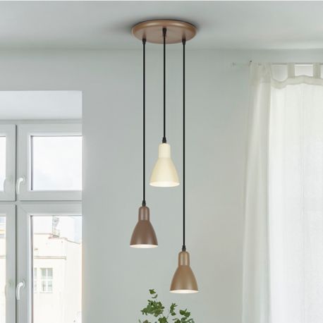 Pendule, Lustre suspendate - Lustra cu 3 pendule metalice Afra
