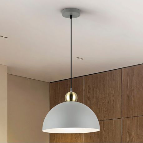 Pendule, Lustre suspendate - Lustra stil industrial metal gri deschis/ alama Polo