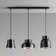 Pendule, Lustre suspendate - Lustra cu 3 pendule din metal negru cu auriu Vulcano