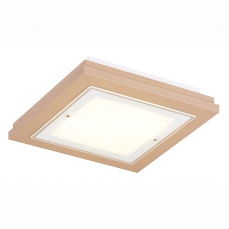 Plafoniere - Plafoniera din lemn si sticla TABOR 42x42cm, reach peach