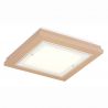 Plafoniera din lemn si sticla TABOR 42x42cm, reach peach